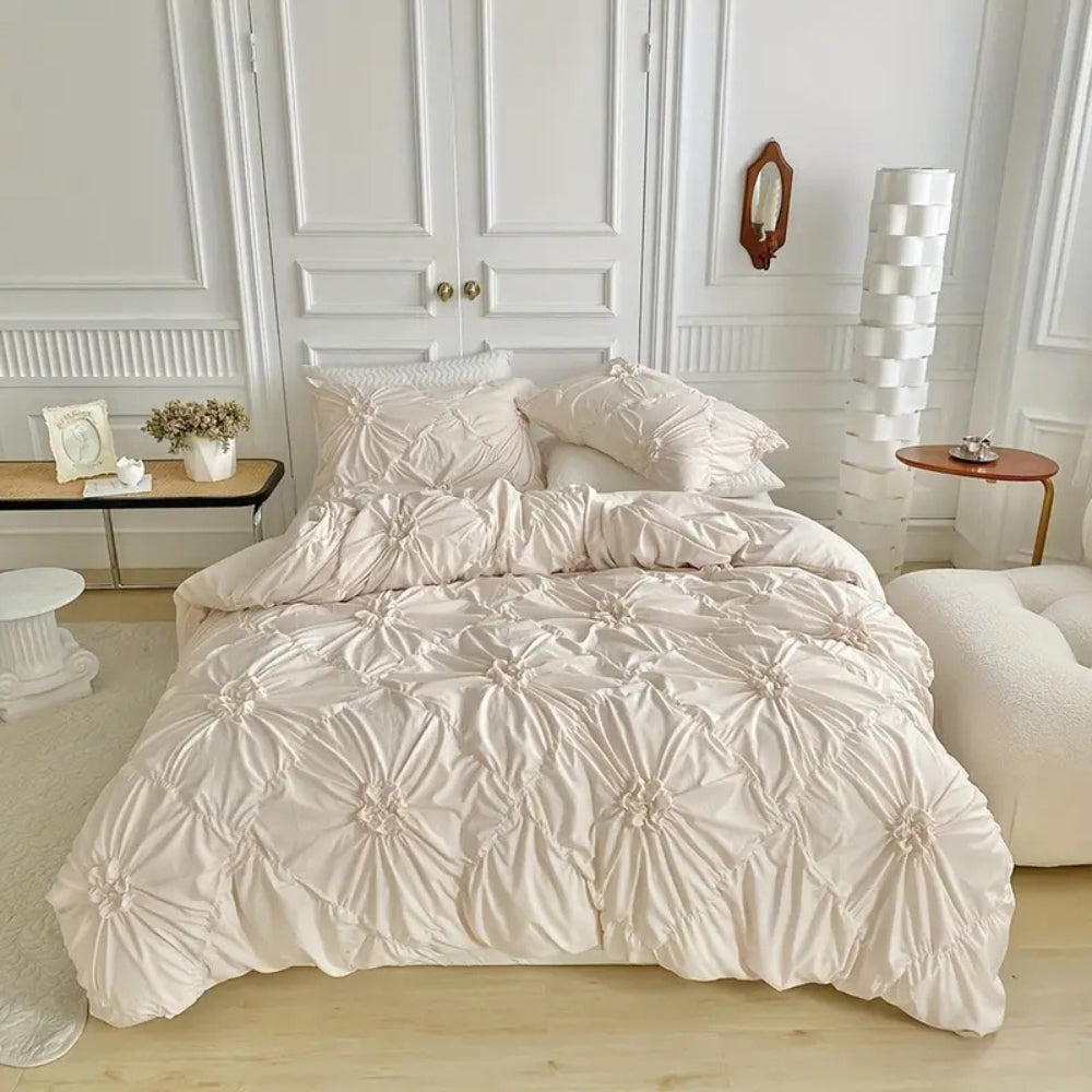 Bloom Ruffle-Detail Cover Set – Stylish & Decorative Bedding