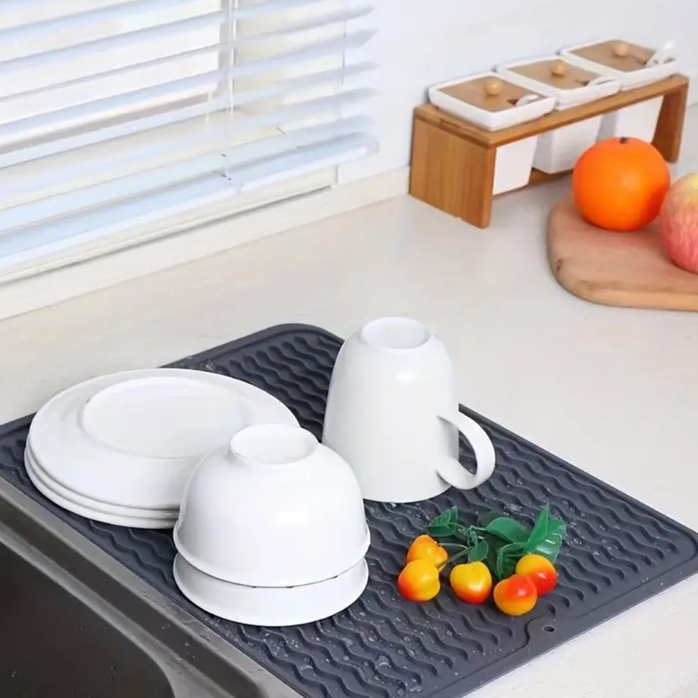 Fresh Dry Dish Mat – Quick-Dry, Non-Slip, Easy-Clean Kitchen Mat