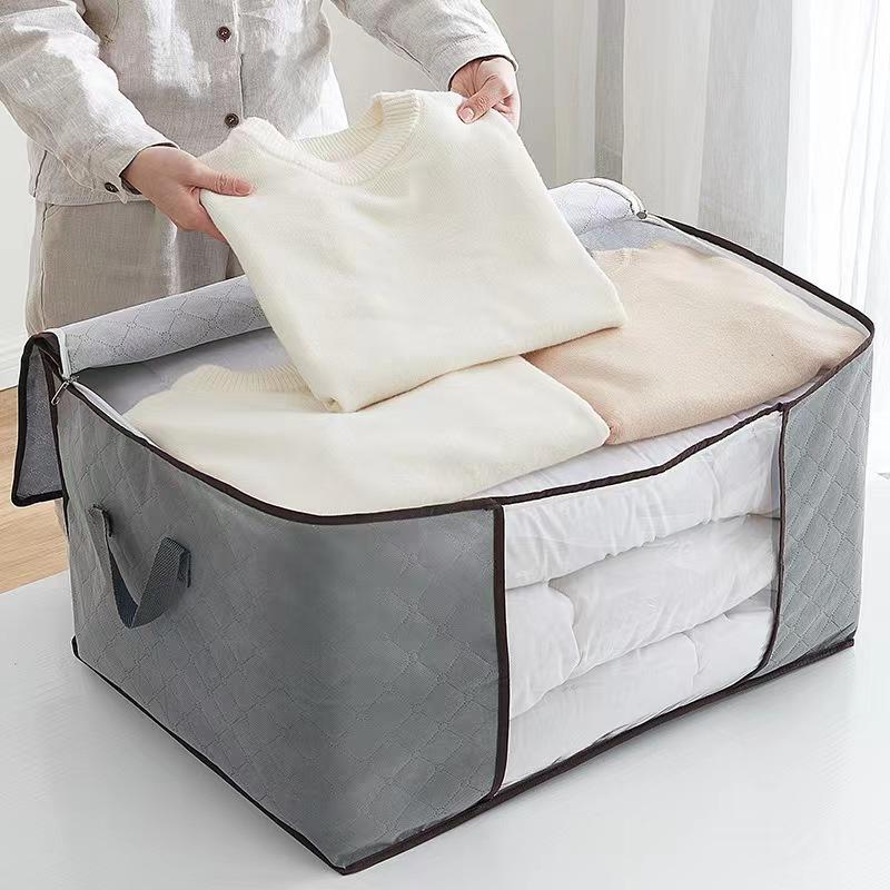 Large Collapsible Storage Bag – Foldable Organizer with Clear Window and Handles