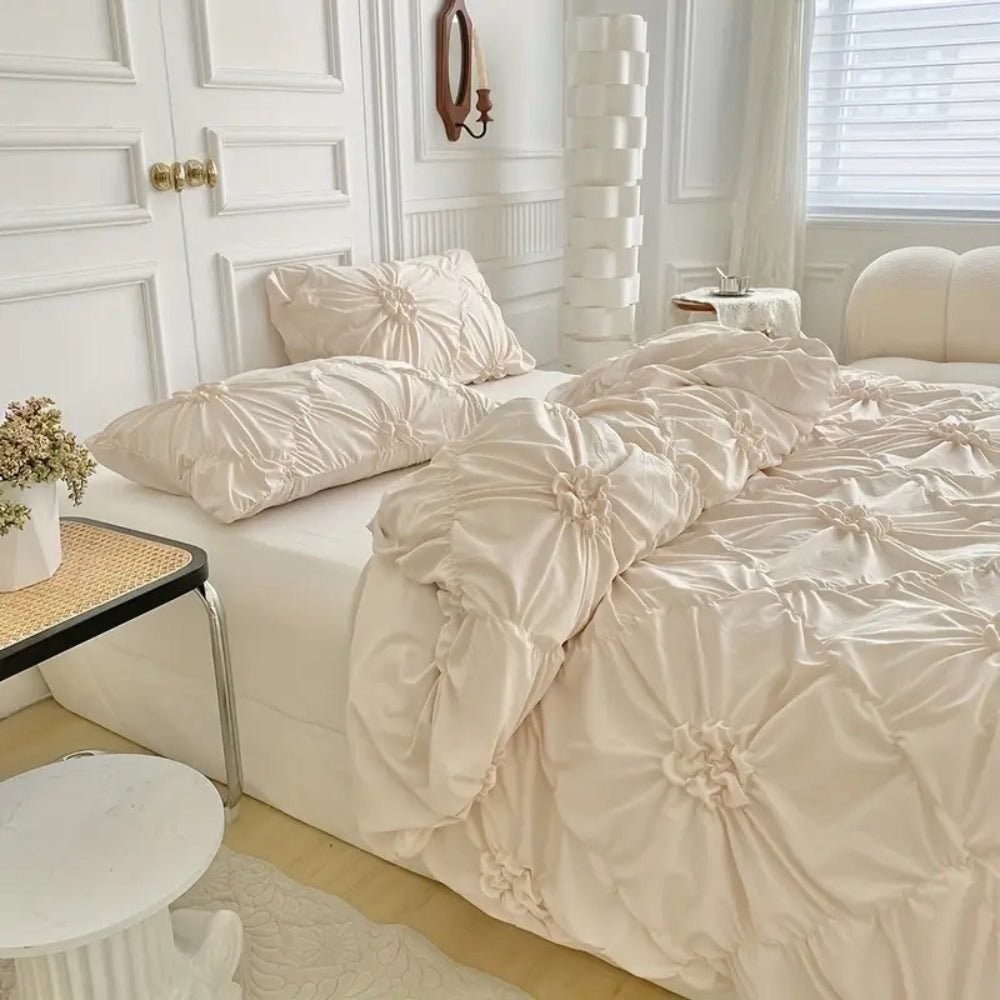 Bloom Ruffle-Detail Cover Set – Stylish & Decorative Bedding