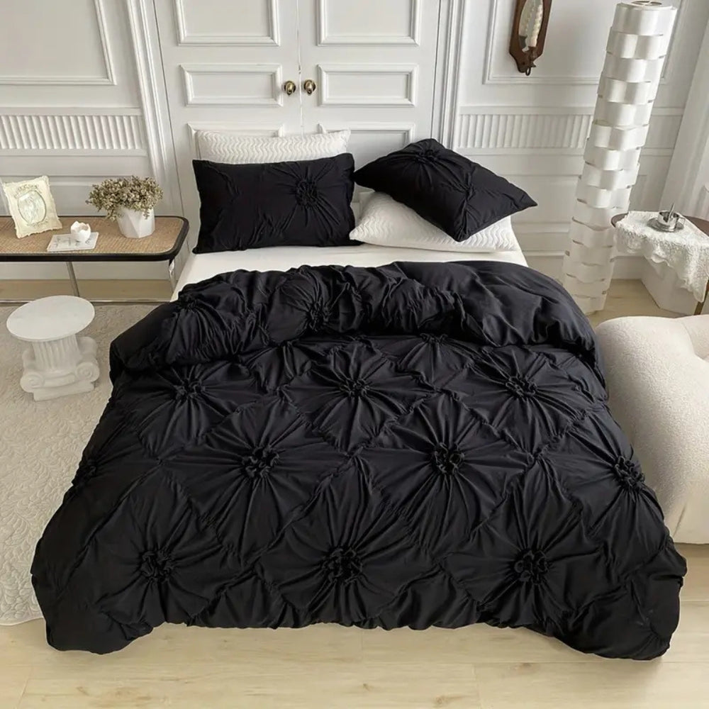 Bloom Ruffle-Detail Cover Set – Stylish & Decorative Bedding